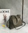 Loewe Flamenco Clutch Bag in Khaki Green Nappa Calfskin