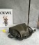Loewe Flamenco Clutch Bag in Khaki Green Nappa Calfskin