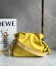 Loewe Flamenco Clutch Bag In Pale Yellow Leather