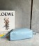 Loewe Flamenco Clutch Bag In Dusty Blue Calfskin