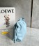 Loewe Flamenco Clutch Bag In Dusty Blue Calfskin