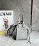 Loewe Compact Hammock Bag in Pearl Grey Grained Calfskin