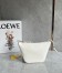 Loewe Mini Hammock Hobo Bag in White Calfskin