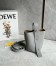 Loewe Mini Pebble Bucket Bag in Grey Grained Leather