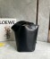 Loewe Medium Pebble Bucket Bag in Black Calfskin