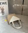 Loewe Mini Puzzle Fold Tote Bag in White/Beige Calfskin