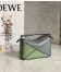 Loewe Puzzle Mini Bag In Asphalt Grey/Nude/Green Calfskin