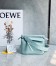 Loewe Puzzle Mini Bag In Aquamarine Satin Calfskin