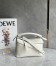 Loewe Puzzle Small Bag in White Grained Leather