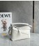 Loewe Puzzle Small Bag in White Grained Leather