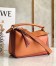 Loewe Small Puzzle Bag In Tan/Orange/Camel Calfskin