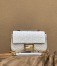 Fendi Baguette Chain Midi Bag In White Nappa Leather
