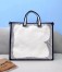 Fendi Shopper Bag In White Glazed Canvas