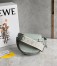 Loewe Mini Gate Dual Bag In Ash Grey Calfskin