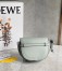 Loewe Mini Gate Dual Bag In Ash Grey Calfskin