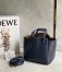 Loewe Hammock Nugget Bag In Navy Blue Calfskin