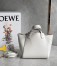 Loewe Hammock Nugget Bag In White Calfskin