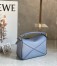 Loewe Puzzle Mini Bag In Atlantic Blue Calfskin Leather