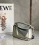 Loewe Puzzle Mini Bag In Grey/Cream/White Calfskin