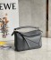 Loewe Puzzle Mini Bag In Asphalt Grey Grained Calfskin