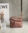 Loewe Puzzle Mini Bag In Dark Blush Grained Calfskin 