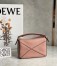 Loewe Puzzle Mini Bag In Dark Blush Grained Calfskin 