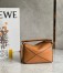 Loewe Puzzle Mini Bag In Brown Grained Calfskin 