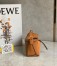 Loewe Puzzle Mini Bag In Brown Grained Calfskin 