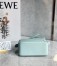 Loewe Puzzle Mini Bag In Aquamarine Satin Calfskin