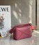 Loewe Puzzle Mini Bag In Plumrose Satin Calfskin