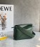 Loewe Puzzle Mini Bag In Vintage Khaki Satin Calfskin