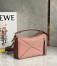 Loewe Puzzle Small Bag In Dark Blush Grained Leather