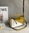 Loewe Puzzle Small Bag In Ochre/White/Taupe Calfskin