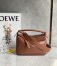 Loewe Puzzle Small Bag In Brown Satin Calfskin