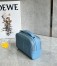 Loewe Mini Camera Crossbody Bag in Blue Calfskin