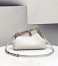 Fendi Small First Bag In White Leather with Python F