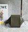 Loewe Compact Hammock Bag in Khaki Green Satin Calfskin