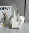 Loewe Compact Hammock Bag in White Satin Calfskin