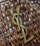 Saint Laurent Icare Medium Bag in Brown Wood Beads