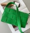 Bottega Veneta Cassett Bag In Green Intrecciato Lambskin