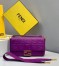 Fendi Purple FF Motif Large Baguette Bag