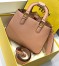 Fendi FF Tote Small Bag In Pink Calfskin