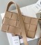 Bottega Veneta Cassett Bag In Porridge Intrecciato Lambskin