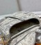 Dior Saddle Bag In Grey Toile de Jouy Embroidery