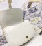 Dior Large Bobby Bag In White Calfskin