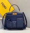 Fendi Peekaboo Pocket Medium Bag In Blue Calfskin