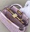 Fendi Peekaboo Mini Bag In Lilac Interlace Leather