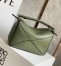 Loewe Puzzle Mini Bag In Avocado Green Calfskin