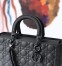 Dior Large Lady Dior Ultra-Matte So Black Bag