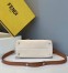 Fendi By The Way Medium Bag In Canvas With Tan Leather